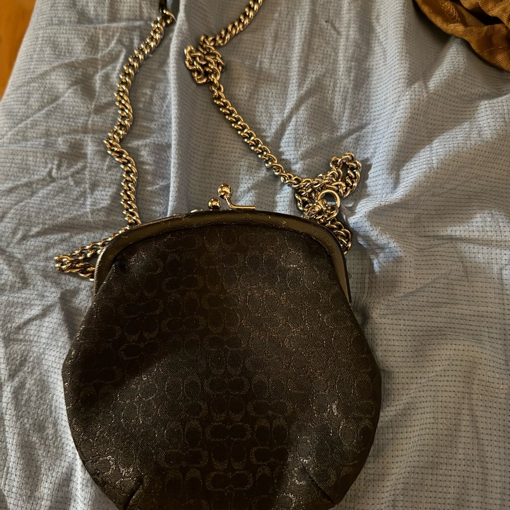 Coach Black Crossbody Bag with Chain Strap